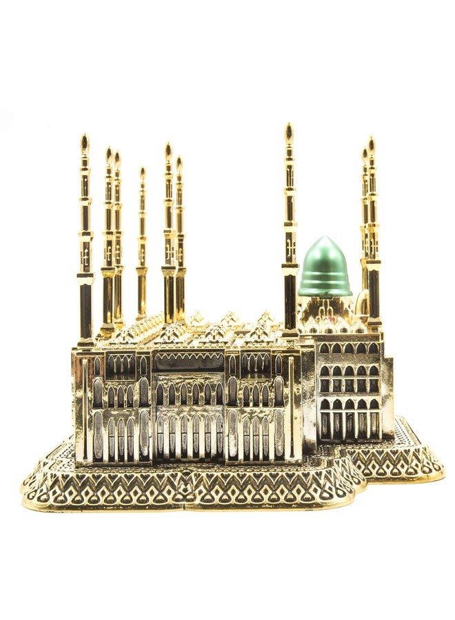 Modefa Islamic Turkish Table Decor Showpiece Gift Sculpture Figure Replica | Al-Masjid an-Nabawi Medina | The Prophet’s Mosque | Gold - Image 4